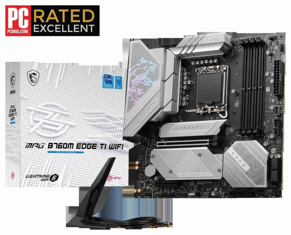 MSI B760 GAMING PLUS WIFI LGA 1700 (280) DDR5 ATX Motherboards - Intel,  SATA 6Gbps, Wi-Fi 6E, Bluetooth 5.3,  7.1 HD Audio, PCIe 4.0 x16, 2.5G LAN - MPG B760M EDGE TI WIFI