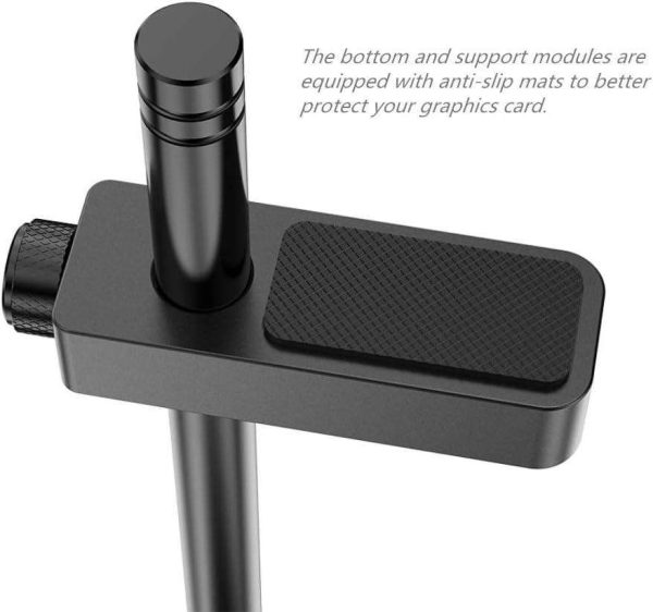 Graphics Card GPU Brace Support, Video Card Sag Holder Bracket, Anodized Aerospace Aluminum (Black)