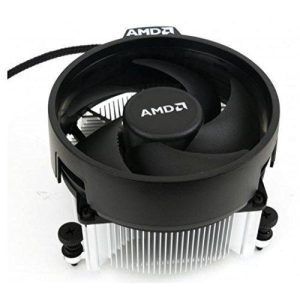 AMD Wraith Stealth Socket AM4 4-Pin Connector CPU Cooler with Aluminum Heatsink & 3.93-Inch Fan (Slim) - Gold
