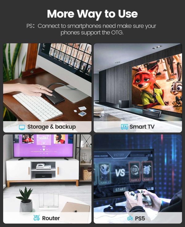 ORICO 2.5'' HDD Enclosure USB C to SATA III 2.5inch 6Gbps High Speed HDD Enclosure for 7/9.5 mm HDD SSD Support UASP Up to 6TB - 2189C3