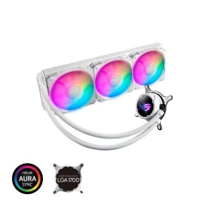 ASUS Liquid Cooling System - 3 Fan Slots (120 mm),White,ROG STRIX LC II 360 ARGB