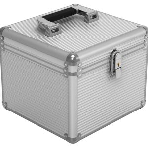 ORICO Aluminum Hand-held Multi-protection 5 Bay 3.5 inch HDD Protective Storage Carrying Box with Security Lock - Silver (BSC35-05) - 10-Bay