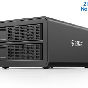 ORICO 5 Bay Raid Enclosure External Hard Drive Enclosure Case Support 90TB for 2.5/3.5 in HDD SSD Aluminum Hard Drive Docking Station for Enterprise Data Storage Built-in 150W Power With Raid - Black,USB 3.0,Without RAID,2 Bay,2 Bay 3529U3