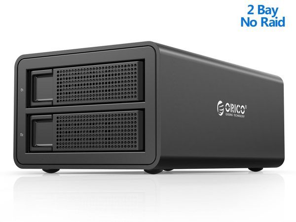ORICO 5 Bay Raid Enclosure External Hard Drive Enclosure Case Support 90TB for 2.5/3.5 in HDD SSD Aluminum Hard Drive Docking Station for Enterprise Data Storage Built-in 150W Power With Raid - Black,USB 3.0,Without RAID,2 Bay,2 Bay 3529U3