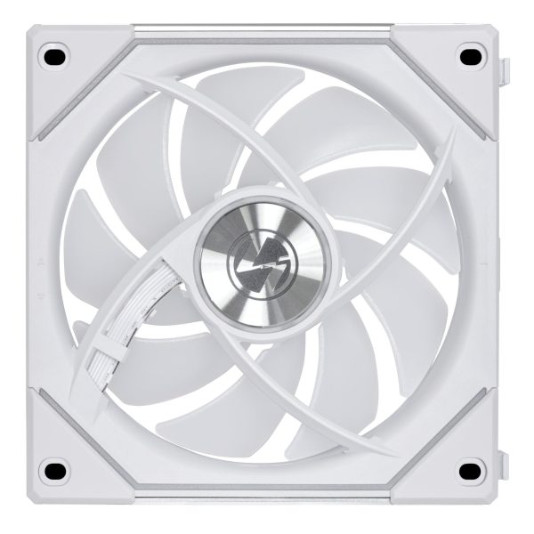 LIAN LI UNI FAN SL INFINITY 120 RGB WHITE  REVERSE BLADE VERSION ---UF-RSLIN120-1W (No controller included)