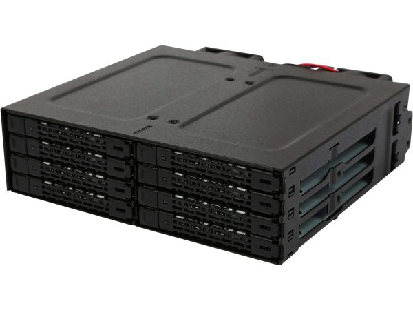 4x 2.5" SSD/HD in 1x 5.25" Bay SATA Hot-Swap Backplane Cage - ToughArmors 8BAY