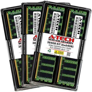 128GB (2x64GB) RAM for Dell PowerEdge R430, R530, R630, R630 XL, R730, R730 XL, R730xd, R730xd XL, R830, R930 | 13th Gen. Rack Servers | DDR4 2133MHz ECC LRDIMM PC4-17000 4Rx4 Load Reduced Memory Kit - 384GB (6 x 64GB),DDR4 2400 (PC4 19200)
