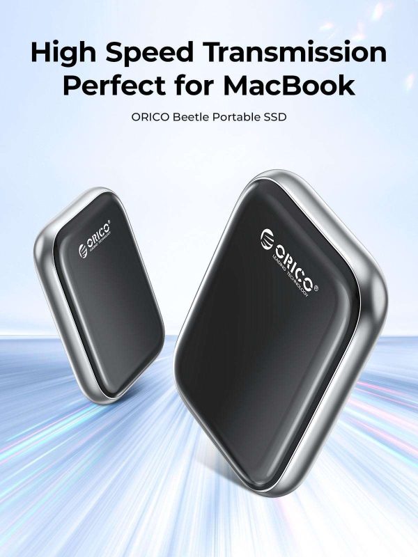 ORICO Beetle Portable SSD 1000MB/S External Solid State Drive 512GB USB 3.2 Gen2 Type C PSSD for Laptop 512GB (10Gbps)