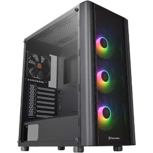 Thermaltake V100 Perforated ATX Mid-Tower Chassis with One Pre-installed 120mm Fan and a Perforated Side Panel - V250 (Black)