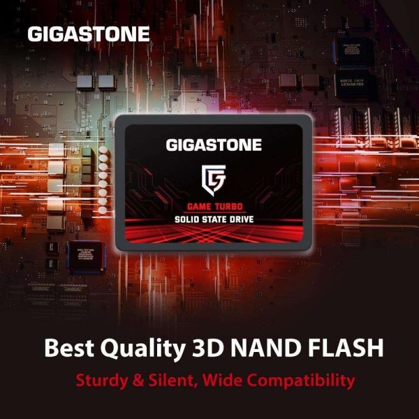 Gigastone 1TB 2.5" Internal SSD, 3D NAND Solid State Drive, SATA III 6Gb/s 2.5 inch 7mm (0.28), Read up to 560MB/s