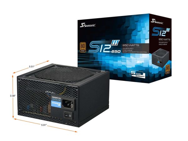 SeaSonic S12III Bronze Series 650 W Non-Modular 80 PLUS BRONZE Certified