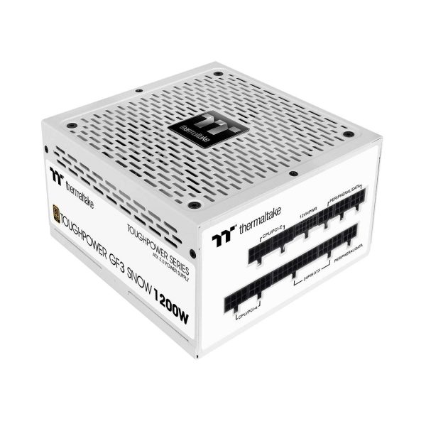 Thermaltake Toughpower GF3 1350W, ATX 3.0 Standard, PCIe Gen.5 600W 12VHPWR Connector Included, 80+ Gold Full Modular SLI/Crossfire Ready Power Supply, 10 Year Warranty, PS-TPD-1350FNFAGU-4 - 1200W (White)