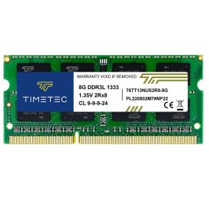 Timetec Hynix IC 16GB Kit(2x8GB) DDR3 1333MHz PC3-10600 Non ECC Unbuffered 1.5V CL9 2Rx8 Dual Rank 204 Pin SODIMM Laptop Notebook Computer Memory Ram Module Upgrade(16GB Kit(2x8GB)) - 8GB