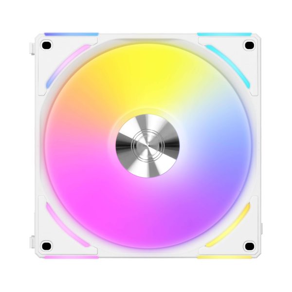 LIAN LI UNI Fan AL120 V2 RGB White 3x 120mm Fan Pack with Controller - UF-AL120V2-3W - 140mm,White,Single Fan, No Controller