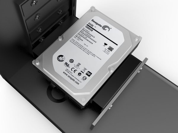 ORICO Aluminum 5.25 inch to 2.5 or 3.5 Inch Internal Hard Disk Drive Mounting Kit with Screws and Shock Absorption Rubber Washer- Black  (AC52535-1S-V1)