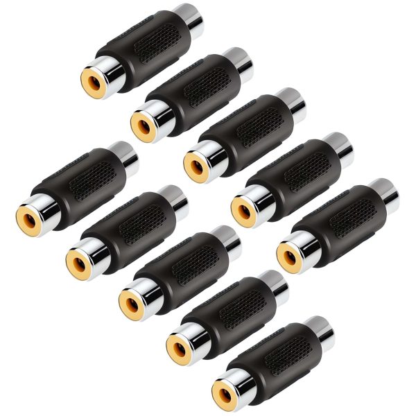 RCA Coupler AV Audio Video Female to Female Jack Adapter Connector 10 Pack