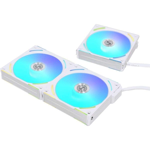 LIAN LI UNI Fan AL120 V2 RGB White 3x 120mm Fan Pack with Controller - UF-AL120V2-3W