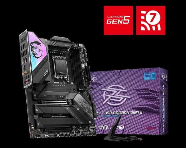 MSI MAG Z790 TOMAHAWK MAX WIFI LGA 1700(14th,13th,12th Gen) DDR5 ATX 8x SATA 6G  4x M.2  Wi-Fi 7  Bluetooth 2.5Gbps LAN Motherboard - MPG Z790 CARBON WIFI II