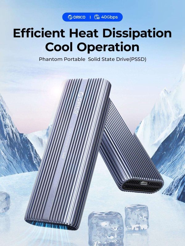 ORICO Phantom Portable SSD 3700MB/s External Solid State Drive 1TB Type- C Aluminum Alloy PSSD Built-in Cooling Fan 1TB