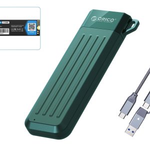 ORICO M.2 NVMe SSD 512GB PCIe Gen3. X4, NVMe 1.3 64L 3D NAND QLC Internal Solid State Drive 2280 with M.2 NVMe SSD Enclosure 512GB Gray - 512GB,Green