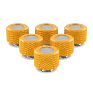 PrimoChill 14mm OD Rigid SX Fitting - 6 Pack - Yellow