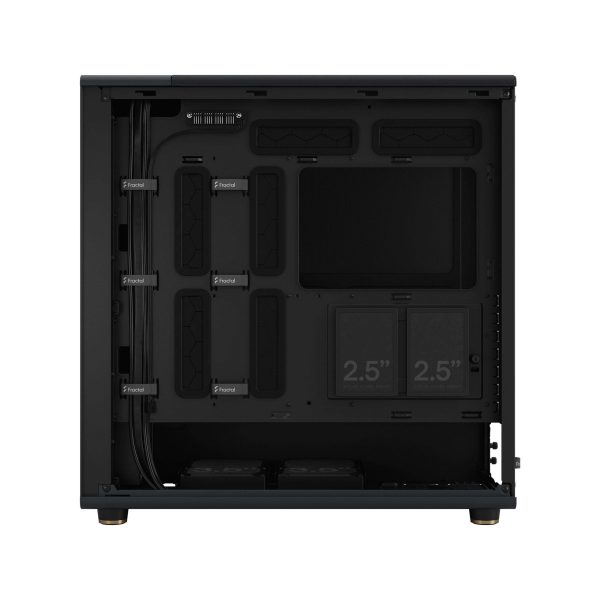Fractal Design North XL ATX mATX Mid Tower PC Case - Charcoal Black Chassis with Walnut Front and Mesh Side Panel - FD-C-NOR1X-01