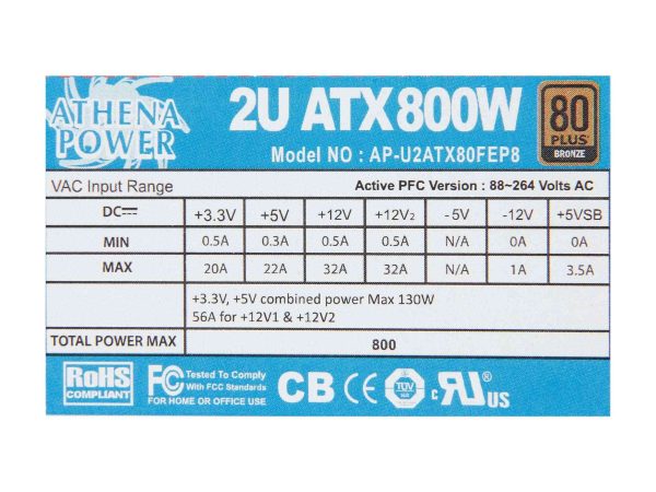 2U IPC Server Power Supply - 80PLUS Bronze