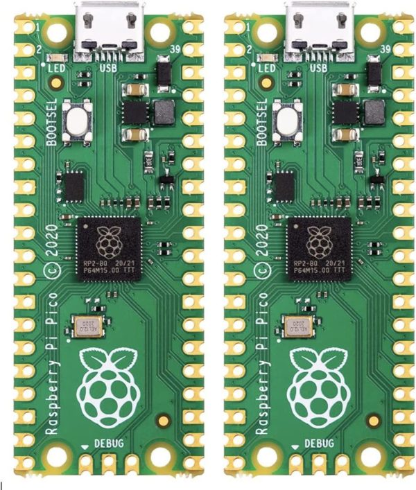 Raspberry Pi Pico 22AJ1097, Microcontroller Board, RP2040, 32 bit, 2MB Flash - 2-pack