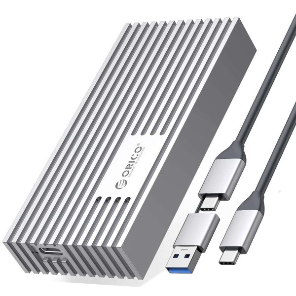 ORICO  40Gbps M.2 NVMe Enclosure for Thunderbolt 4/Thunderbolt 3/USB4 Max 4TB SSD 2230/2242/2260/2280 Aluminum M2 External SSD Case for M1 M2 Pro/Max, Compatible with USB4/3.2/3.1/3.0/2.0 - Silver,M.2 NVME SSD,USB 4 (40Gbps)