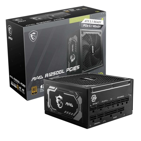 MSI 850 W Full Modular 80 PLUS GOLD Certified - ATX 3.1 80+ Gold (1250W)