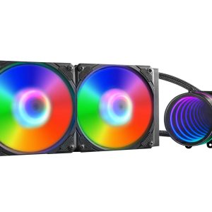 PANO-MOUNTS 120mm AIO CPU Liquid Cooler Water Cooling ARGB PWM Sync Infinite Mirror Pump Easy Installation High Compatibility Water Cooler PC Solution Compatible with LGA1700/1200/115X AM5/AM4 - Basic - 240mm,2 Fan Slots (120 mm),240mm,240mm