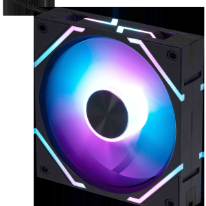 MSI MPG EZ120 ARGB-3B Fan - 120mm ARGB Fan, Patented Magnetic Connector Block, Daisy-Chain Connection, Fluid Dynamic Bearing + Extra nut Fixing, Fan hub, Mystic Light & Cooling Wizard Support, 3 Packs - Black,Single Fan