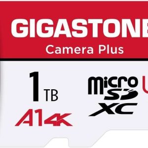 [Gigastone] Micro SD Card 32GB 5-Pack, Camera Plus, MicroSDHC Memory Card for Video Camera, Wyze Cam, Security Camera, Roku, Full HD Video Recording, UHS-I U1 A1 Class 10, up to 90MB/s, with Adapter - 1TB,Camera Plus,1-Pack