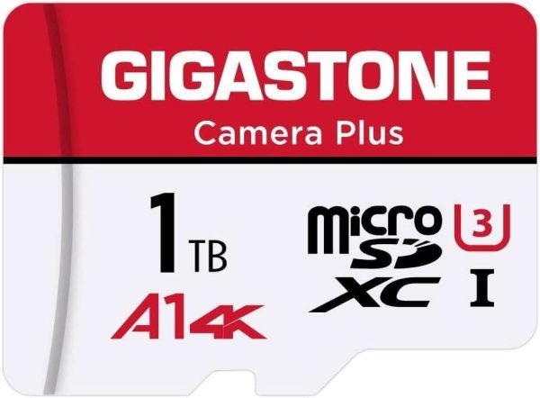 [Gigastone] Micro SD Card 32GB 5-Pack, Camera Plus, MicroSDHC Memory Card for Video Camera, Wyze Cam, Security Camera, Roku, Full HD Video Recording, UHS-I U1 A1 Class 10, up to 90MB/s, with Adapter - 1TB,Camera Plus,1-Pack
