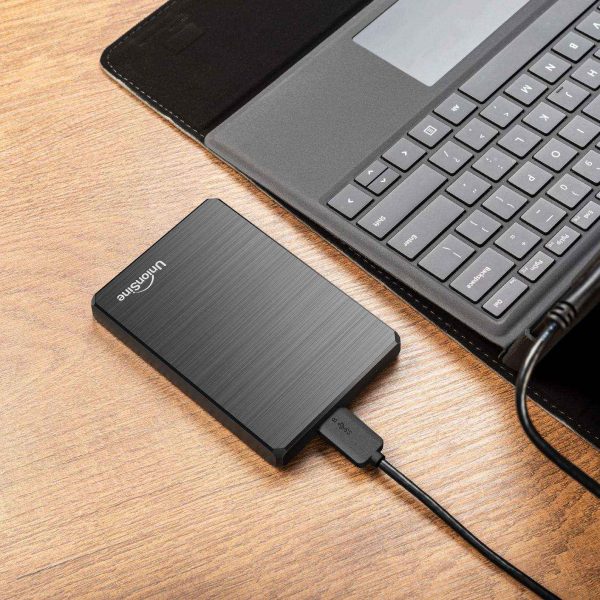 UnionSine 500GB Ultra Slim Portable External Hard Drive USB3.0 HDD Storage Compatible for PC, Desktop, Laptop, Xbox One, Xbox one, PS4(Black)