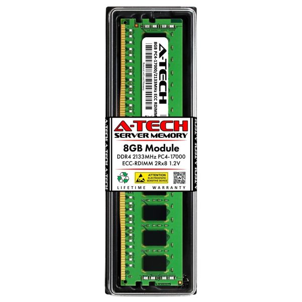 A-Tech 8GB 2Rx8 PC4-17000 DDR4 2133 ECC REG RDIMM Registered DIMM 288-Pin Dual Rank x8 Server RAM Memory Module