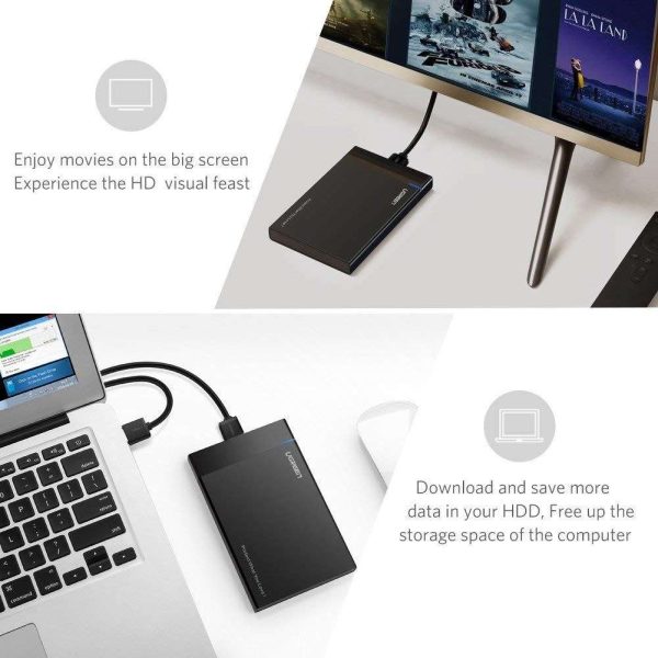 ESTONE USB 3.0 UASP USB3.0 to Sata III HDD Case 2.5 inch Hard Drive Enclosure USB C to SATA I/II/III hard drive shell