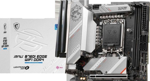 MSI B760 GAMING PLUS WIFI LGA 1700 (280) DDR5 ATX Motherboards - Intel,  SATA 6Gbps, Wi-Fi 6E, Bluetooth 5.3,  7.1 HD Audio, PCIe 4.0 x16, 2.5G LAN - MPG B760I EDGE WIFI DDR4